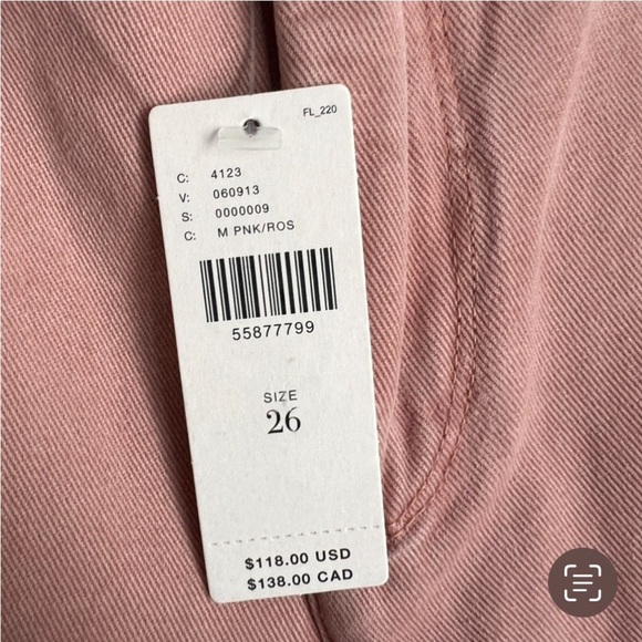 by Anthropologie Pink Trousers Pants NEW size 26 - Picture 3 of 6